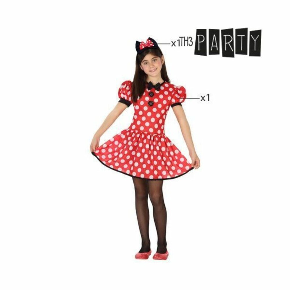 Déguisement pour Enfants Minnie Mouse 26947 Rouge Fantaisie 5-6 Ans (2 Pièces)