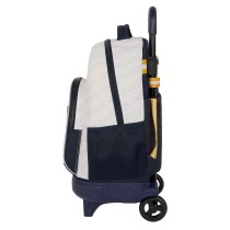 School Rucksack with Wheels Real Madrid C.F. White 33 X 45 X 22 cm