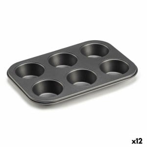 Oven Mould Kinvara CK73973 Dark grey 18,7 x 3,5 x 26,5 cm (6 Pieces) (12 Units)