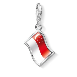 Perle de verre Femme Thomas Sabo 1210-603-10 Rouge Argenté (1 cm)