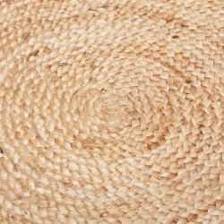 Carpet 120 x 120 x 1 cm Natural Jute