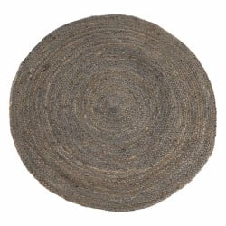 Tapis Gris Jute 120 x 120 cm