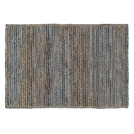 Teppich natürlich Blau Baumwolle Jute 230 x 160 cm