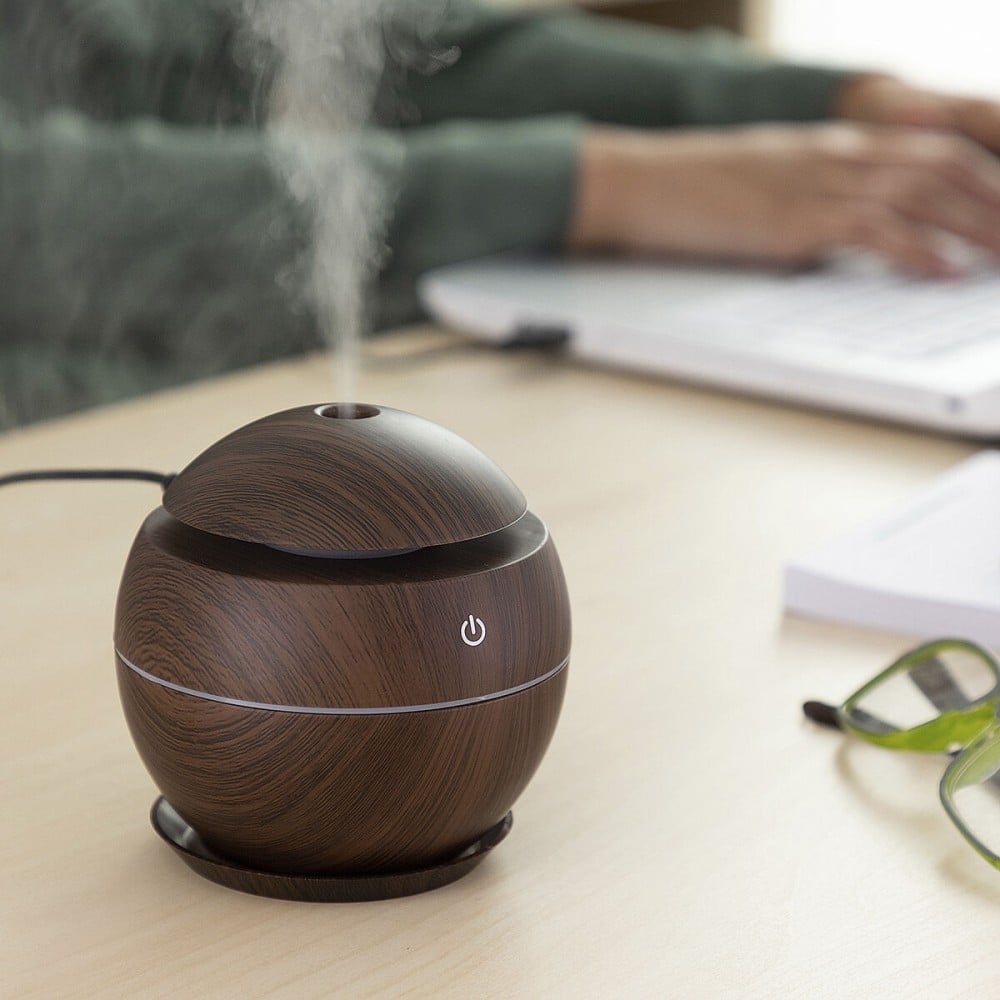 Mini humidificateur diffuseur d'arômes Dark Walnut InnovaGoods