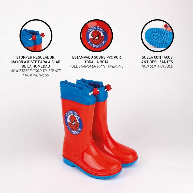 Kinder Gummistiefel Spider-Man Rot