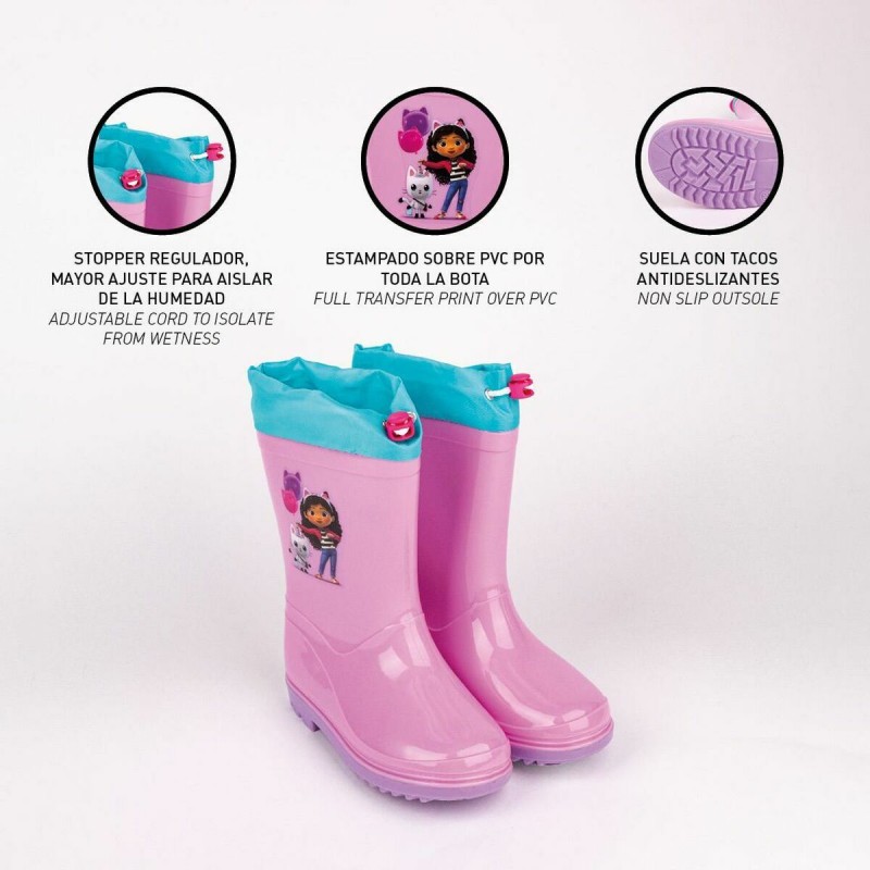 Bottes en Caoutchouc pour Enfants Gabby's Dollhouse Rose