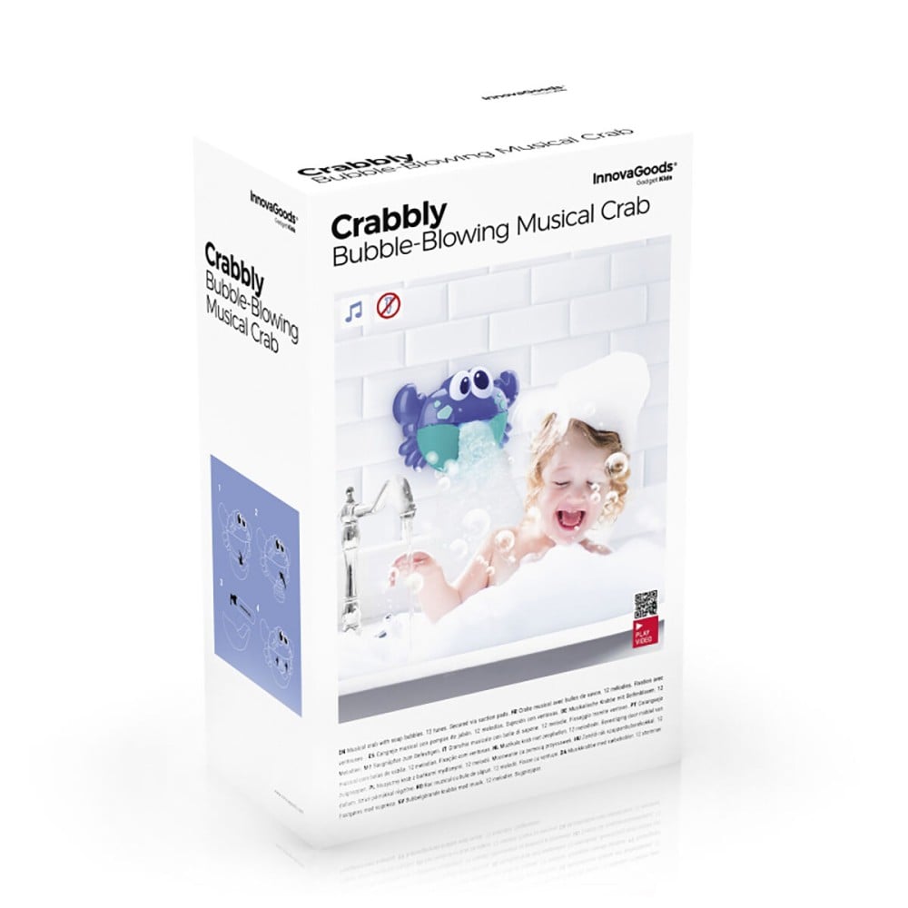 Crabe musical avec bulles de savon pour le bain Crabbly InnovaGoods