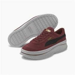 Baskets Casual pour Femme Puma Sportswear Deva Suede Rouge foncé