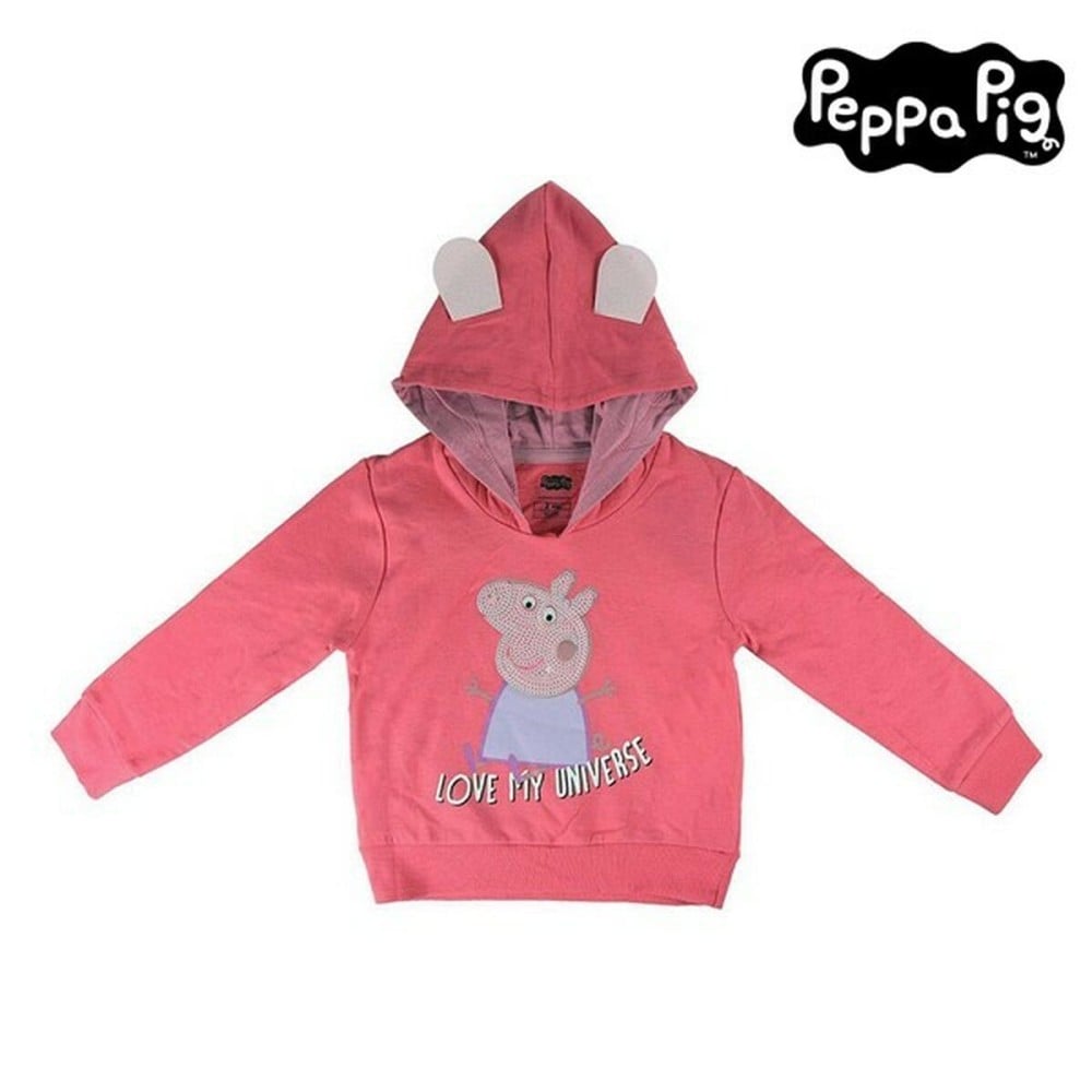 Sweat-shirt à capuche fille Peppa Pig 74230 Rose