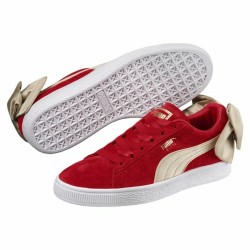 Baskets Casual pour Femme Puma Sportswear Suede Bow Varsity Rouge