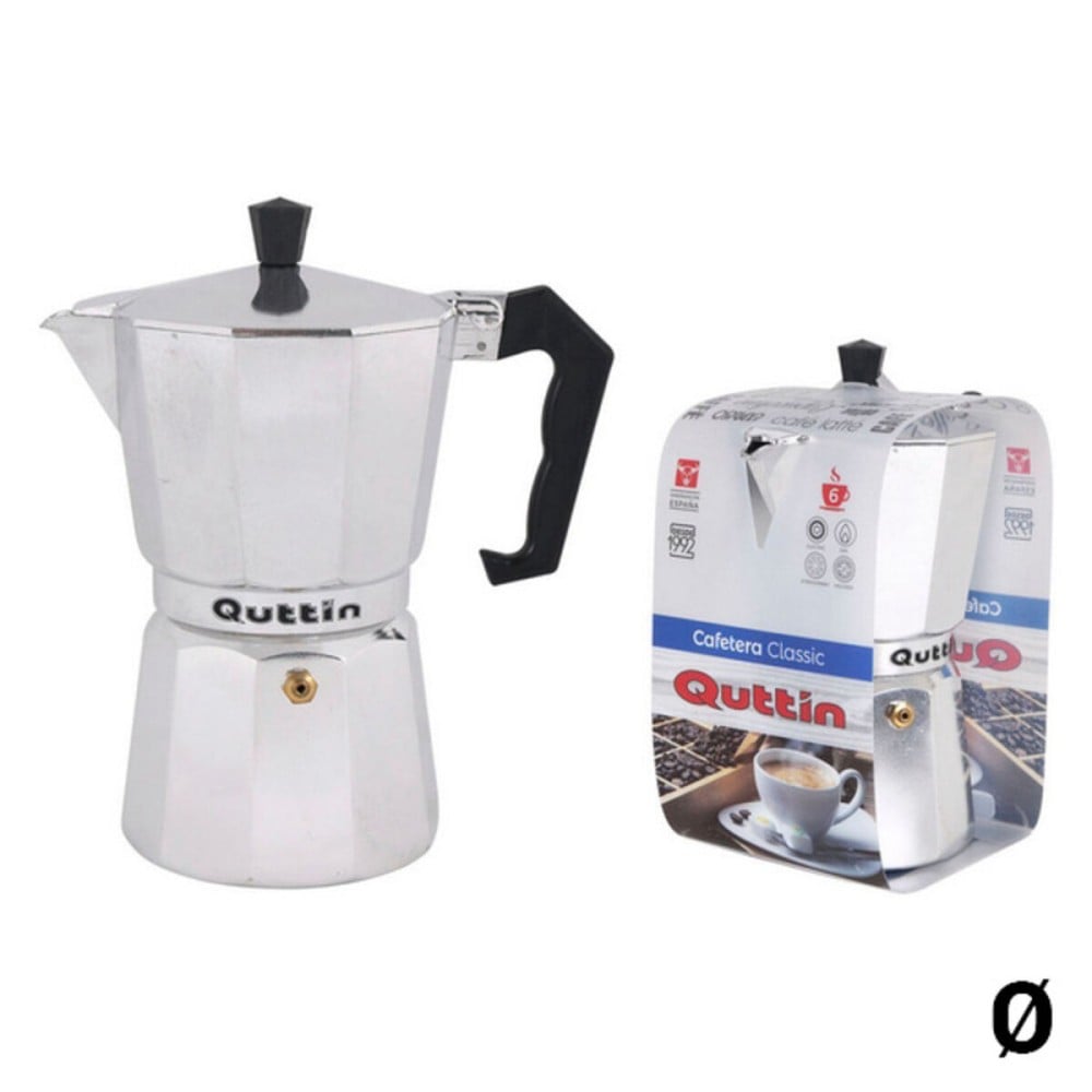 Italienische Kaffeemaschine Quttin Edelstahl Aluminium