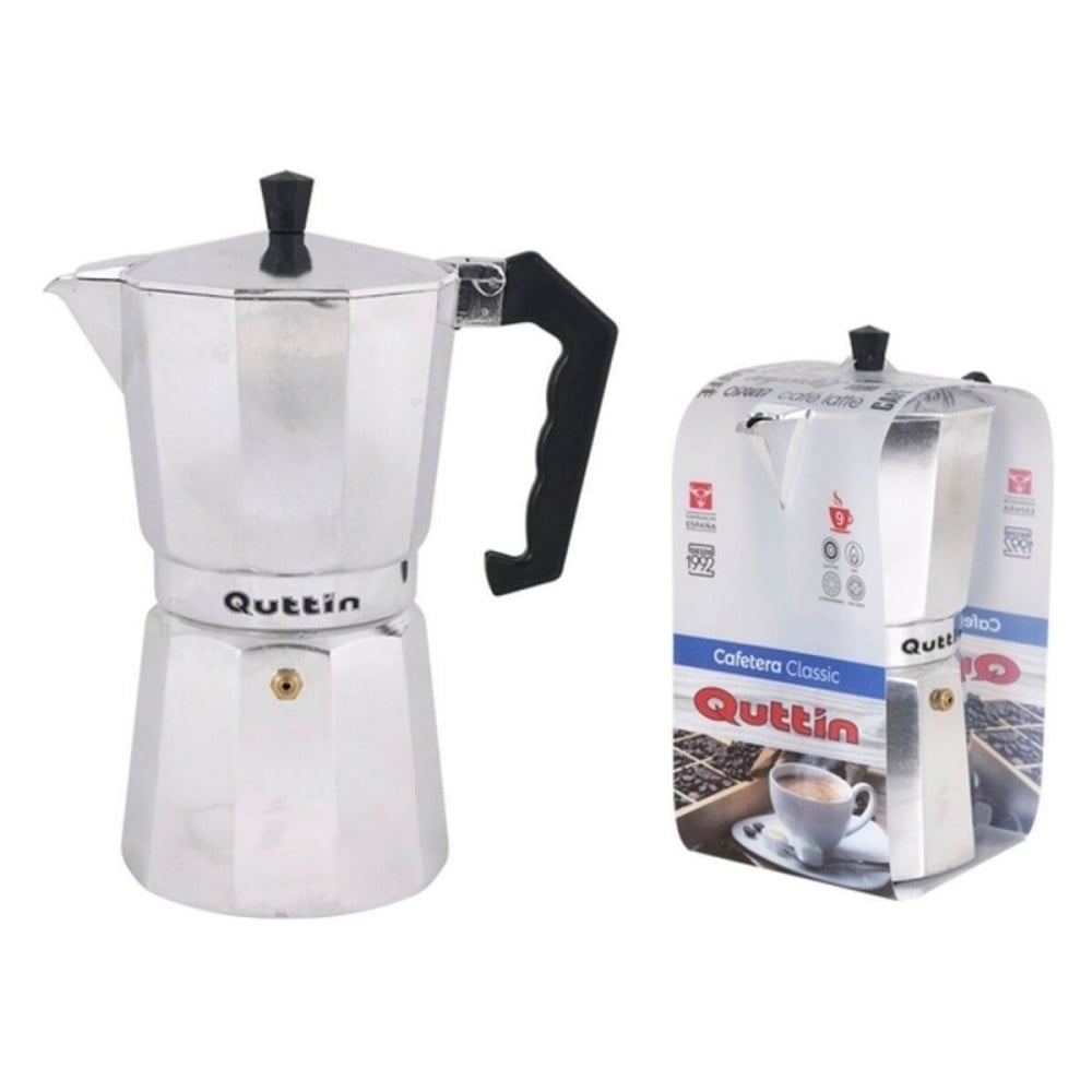 Italienische Kaffeemaschine Quttin Edelstahl Aluminium