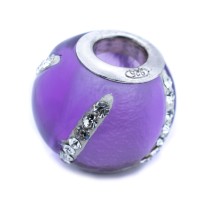 Perle de verre Femme Viceroy VMM0311-27 Violet 1 cm