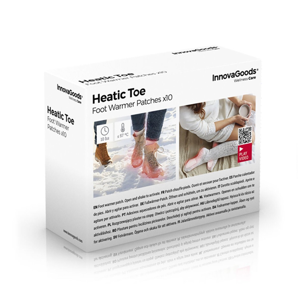 Patchs chauffants pour les pieds Heatic Toe InnovaGoods 10 Unités