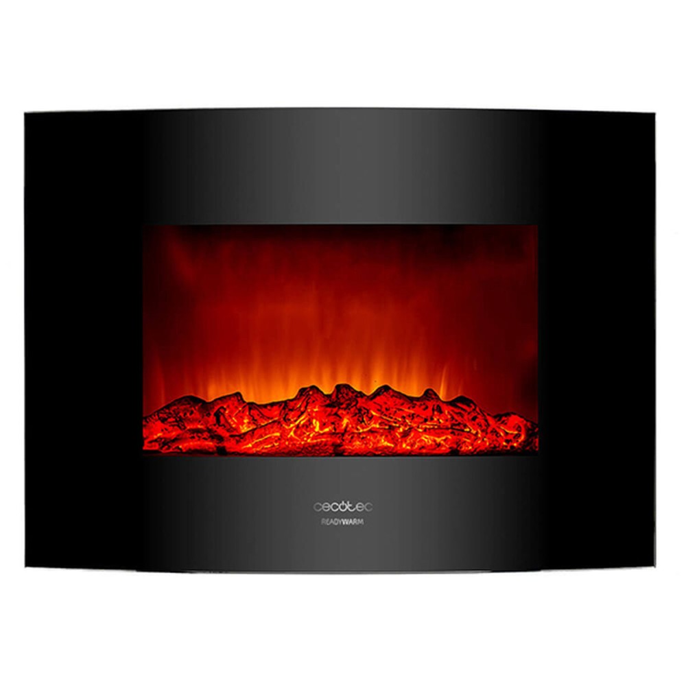 Dekorativer elektrischer Wandkamin Cecotec Warm 2200 Curved Flames 2000W Schwarz