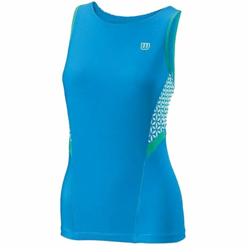 Tank Top Women Wilson Glamour Green Reversible Tennis Blue