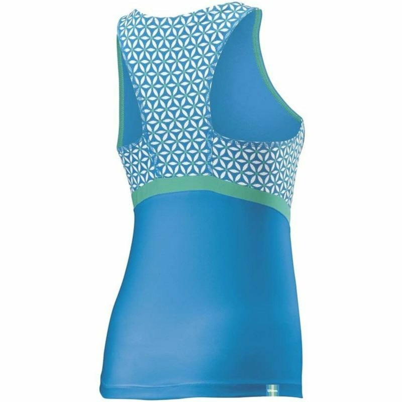 Débardeur Femme Wilson Glamour Vert Réversible Tennis Bleu