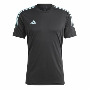 Kurzärmiges Fußball T-Shirt für Männer Adidas Tiro23 Cb Trjsy Schwarz