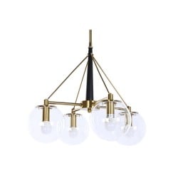 Deckenlampe DKD Home Decor 50 x 50 x 144 cm Kristall Gold Metall 50 W