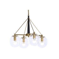 Deckenlampe DKD Home Decor 50 x 50 x 144 cm Kristall Gold Metall 50 W