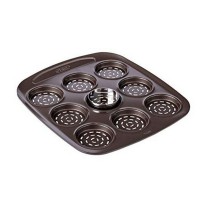 Ofenpfanne Pizza Mini Pyrex Asimetria Verzinkter Stahl (9 Fächer) (16 x 16 cm)