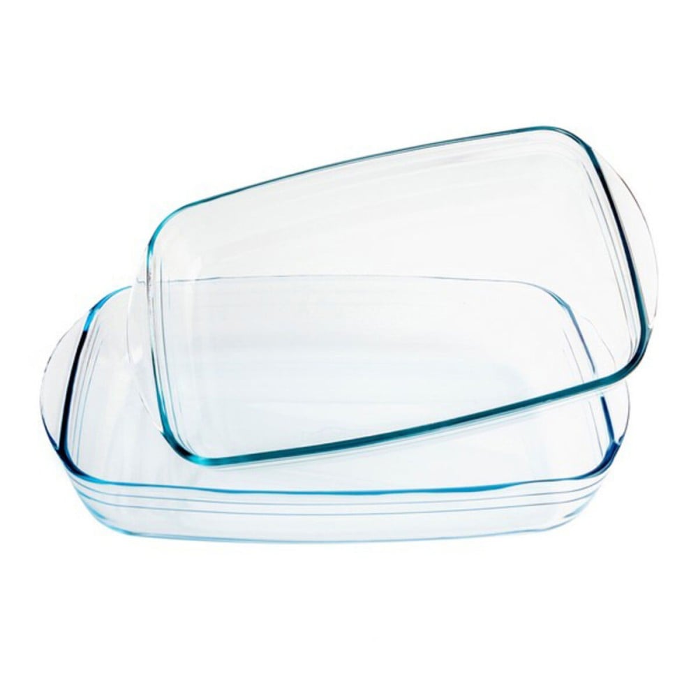 Set of Oven Dishes Ô Cuisine 334SA05 Transparent Glass (2 pcs)