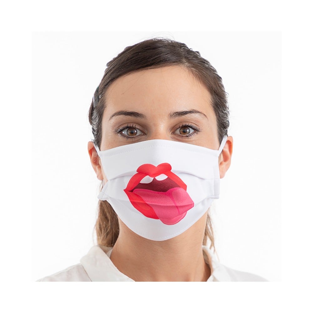 Masque en tissu hygiénique réutilisable Tongue Luanvi Taille M Pack de 3 unités