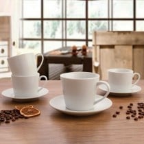 Satz von Kaffeetassen Quid 001442 (12 pcs) Durchsichtig aus Keramik 220 ml 6 Stücke