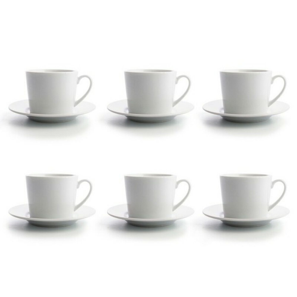 Ensemble de tasses à café Quid 001442 (12 pcs) Transparent Céramique 220 ml 6 Pièces