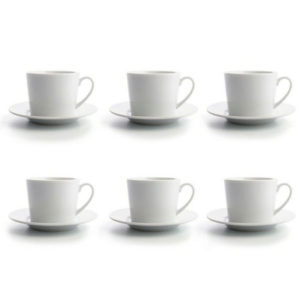 Piece Coffee Cup Set Quid 001442 (12 pcs) Transparent Ceramic 220 ml 6 Pieces