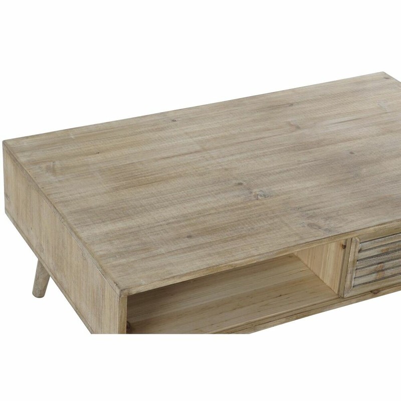 Table DKD Home Decor 99 x 59 x 38 cm Fir Natural Aluminium