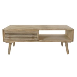 Table DKD Home Decor 99 x 59 x 38 cm Fir Natural Aluminium