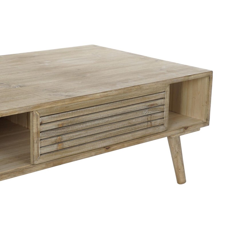 Table DKD Home Decor 99 x 59 x 38 cm Fir Natural Aluminium