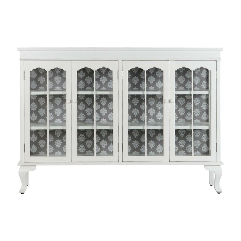 Buffet DKD Home Decor Blanc Verre Sapin 142,5 x 40,5 x 101,5 cm