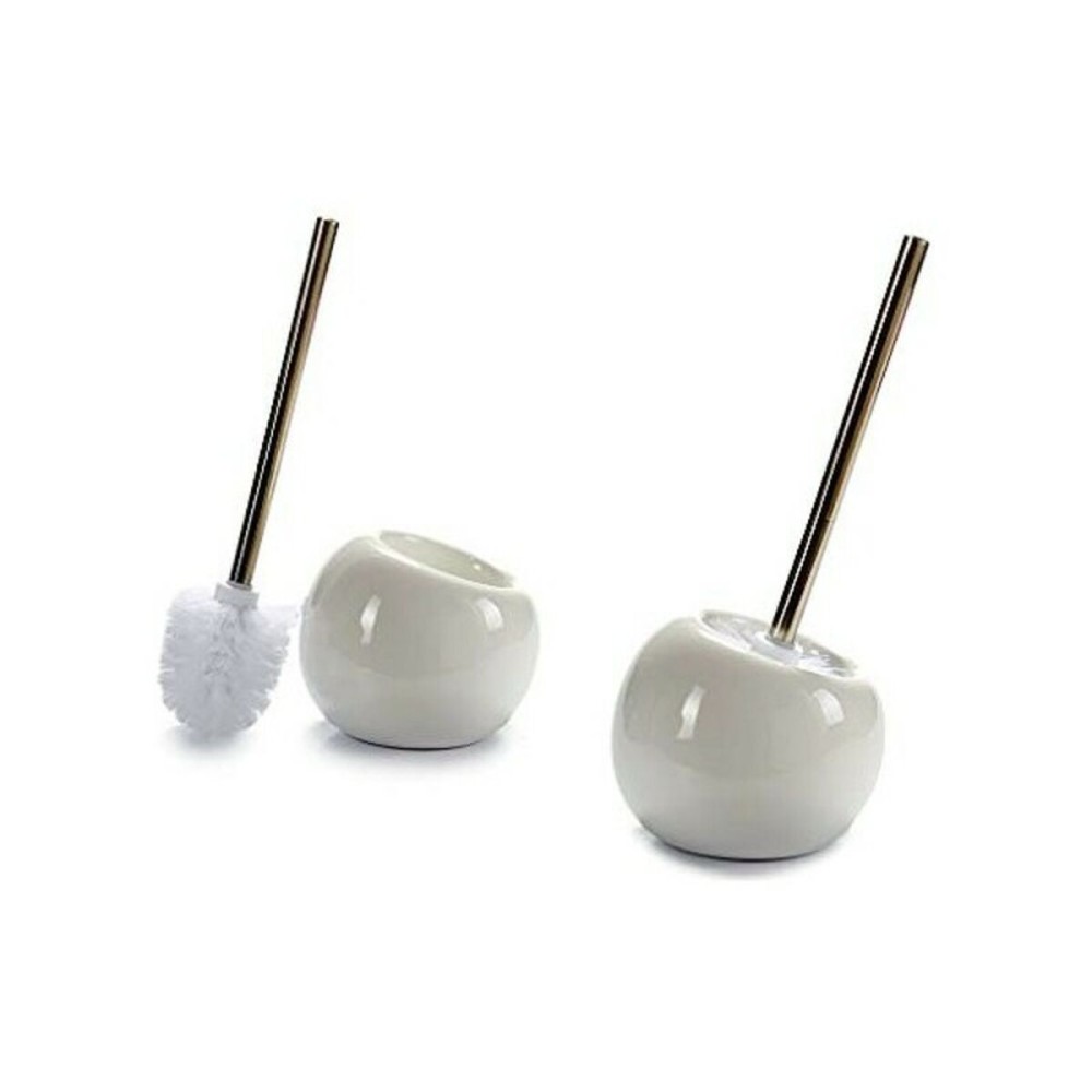 Toilet Brush Ceramic Silver Stainless steel 15 x 33,5 x 15 cm