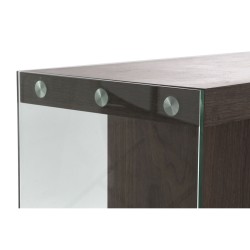 Buffet DKD Home Decor Verre Marron Transparent Noyer 160 x 45 x 80 cm Bois MDF