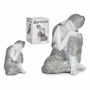 Decorative Figure White Silver 10,5 x 15 x 12 cm