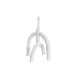 Pot à Bougie DKD Home Decor Scandi 21,5 x 21,5 x 23 cm Blanc Résine