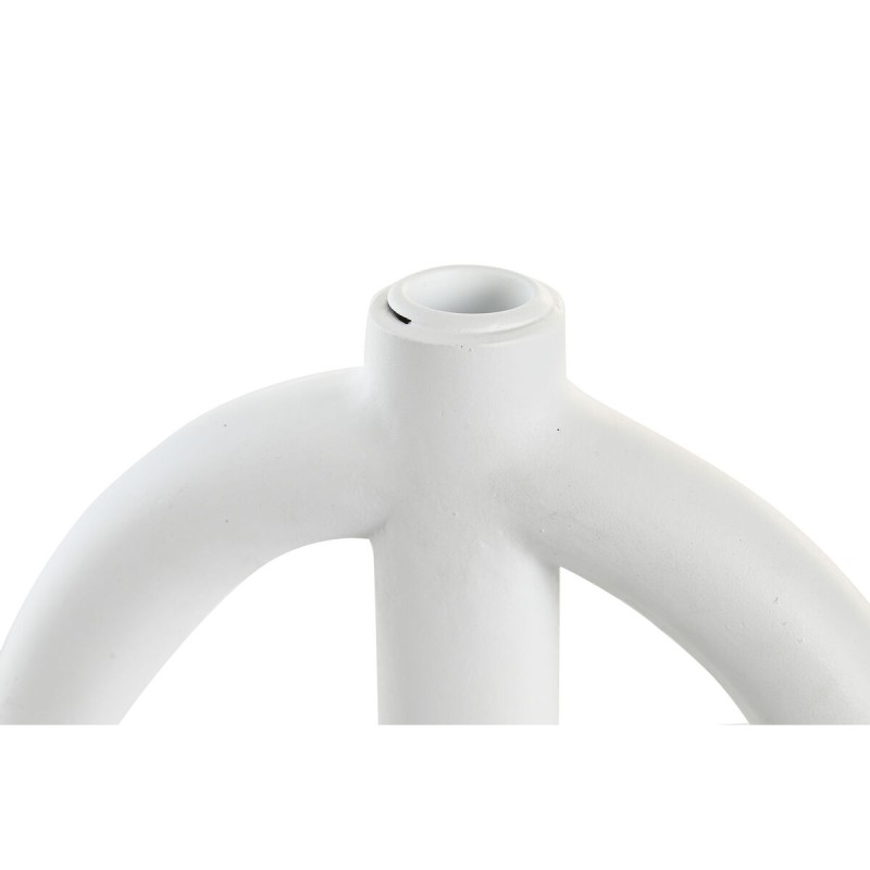 Candle Holder DKD Home Decor Scandi 21,5 x 21,5 x 23 cm White Resin