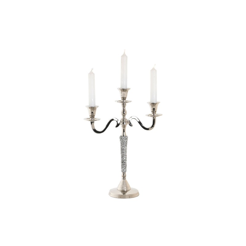 Candle Holder DKD Home Decor 26 x 10 x 35 cm Silver Aluminium