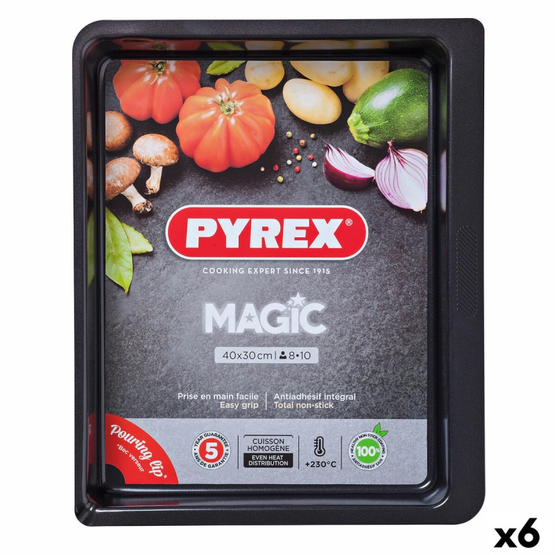 Ofenschüssel Pyrex Magic rechteckig Metall 6 Stück 40 x 31 cm