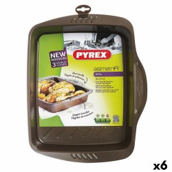 Plat de Four Pyrex Asimetria Rectangulaire Métal 30 x 24 cm (6 Unités)