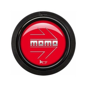 Bouton MOMO SPHOARWREDCHF Volant Noir/Rouge