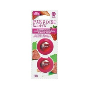 Désodorisant Pour Voiture Paradise Scents Fraise Duo (2 uds)