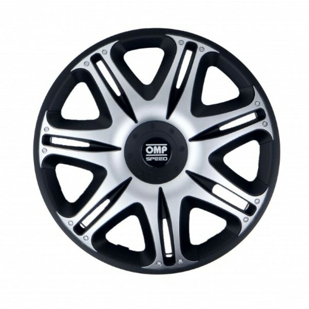 Hubcap OMP Ghost Speed Black Silver 13" (4 uds)