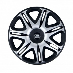 Hubcap OMP Ghost Speed Black Silver 13" (4 uds)