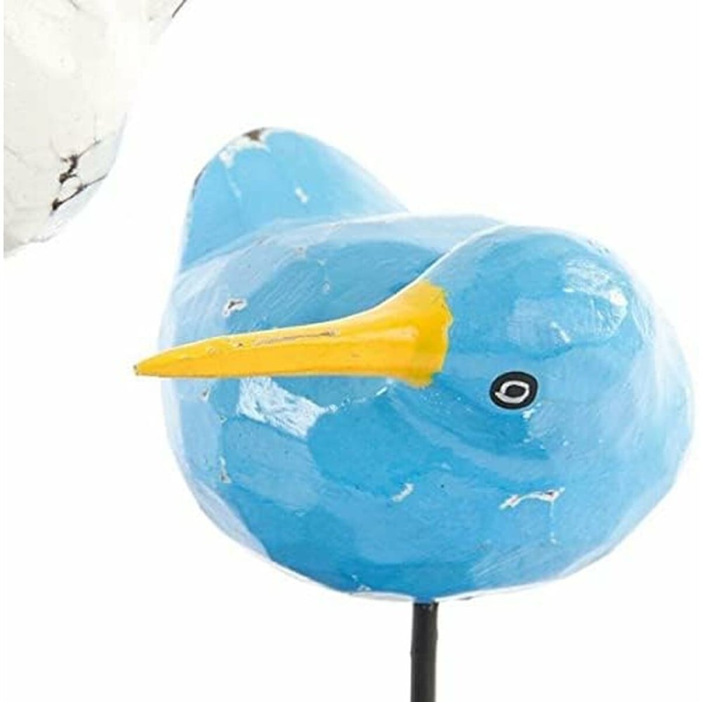 Figurine Décorative DKD Home Decor Bois Métal Oiseaux Kiwi méditerranéen