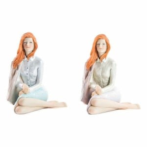 Decorative Figure DKD Home Decor 15 x 18 x 19,5 cm Lady Resin Romantic (2 pcs)