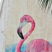 Wall Decoration DKD Home Decor Wood Pink flamingo Tropical