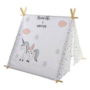 Tent DKD Home Decor Cotton Wood Unicorn (110 x 110 x 106 cm)